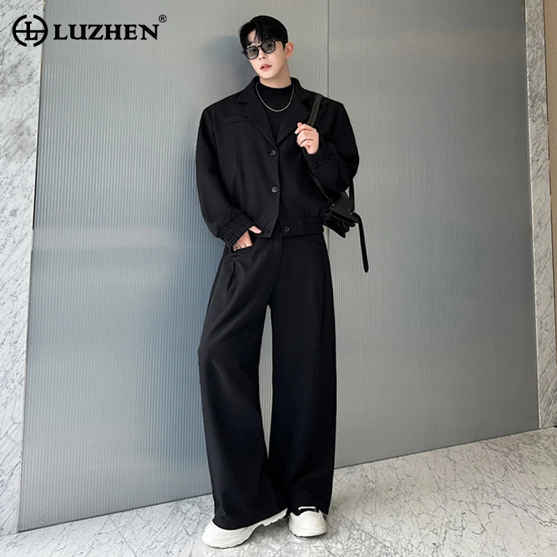 Street Fashion For 2026 - เสื้อแจ็คเก็ตคอปก LUZHEN รุ่น Spring Blazer สำหรับผู้ชาย