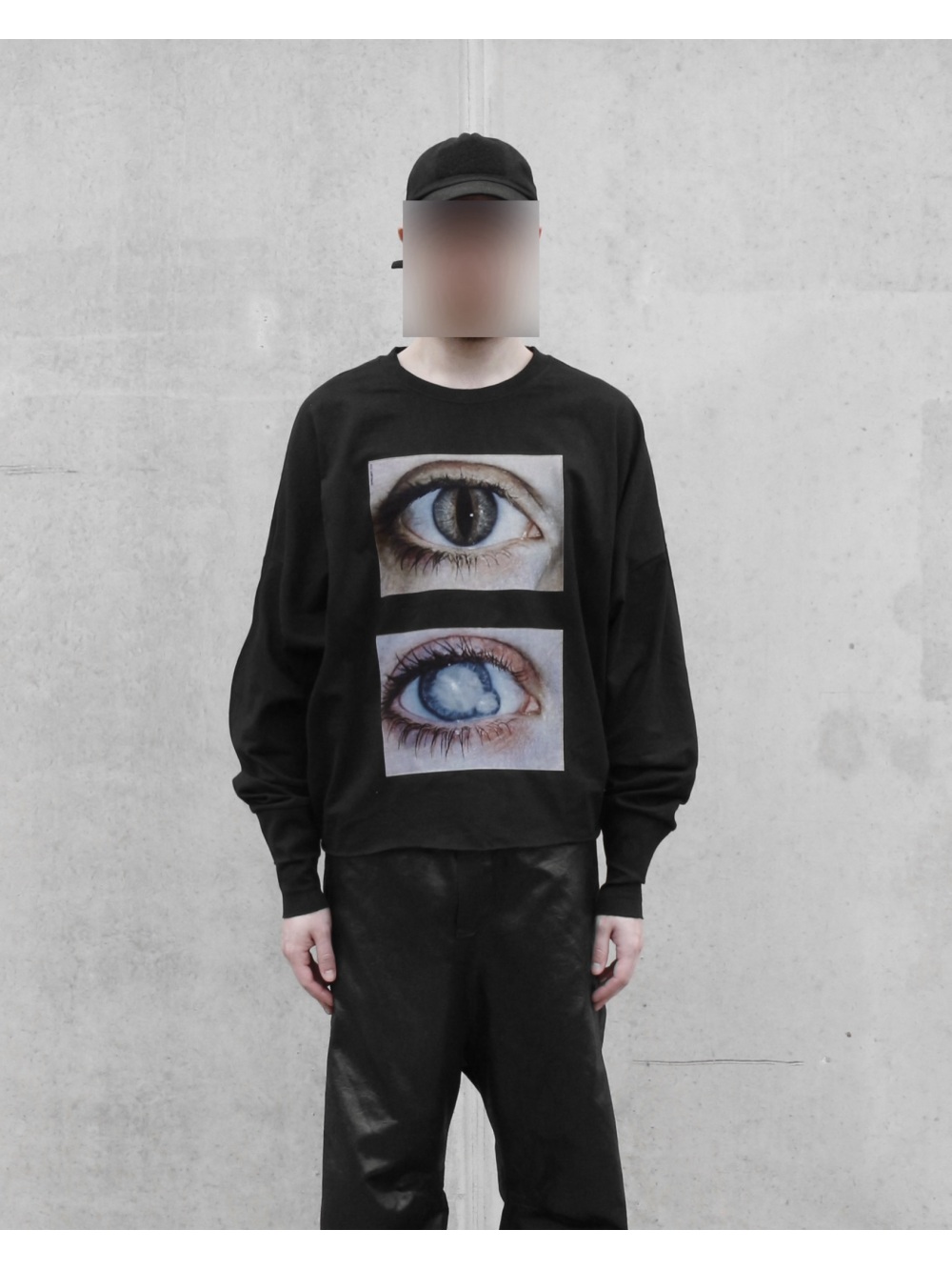 Street Fashion For 2026 - เสื้อท็อปอเนกประสงค์แขนยาวพิมพ์ลายตาคู่สไตล์ดาร์กกอธิคสมจริง ปี 2026 แฟชั่นแนวพังก์สตรีทเทรนด์ Y2K สไตล์ดีแคดเอนท์