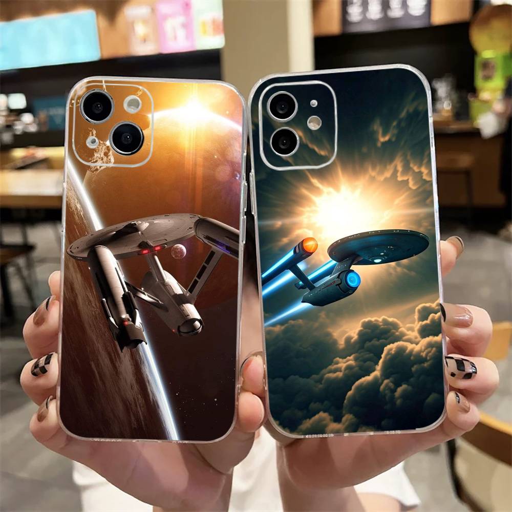 Street Fashion Store - เคสโทรศัพท์เอส-สตาร์ เทรค ชิปส์สำหรับไอโฟน 17,16,15,14,13,12,11 พลัส,โปรแม็กซ์ฝาครอบใสแบบนุ่ม