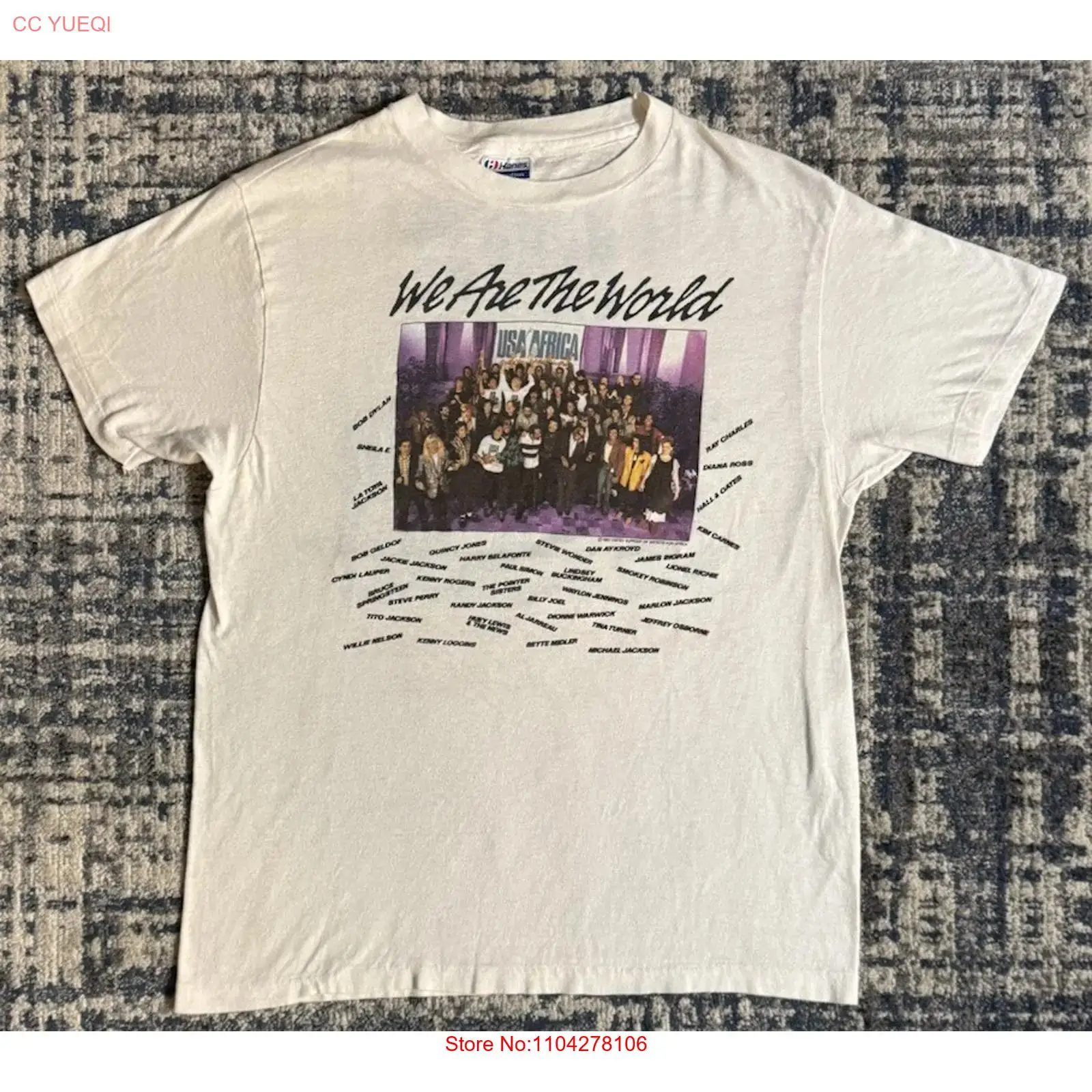 Street Fashion Usa - เสื้อยืดวินเทจปี 1985 We Are The World