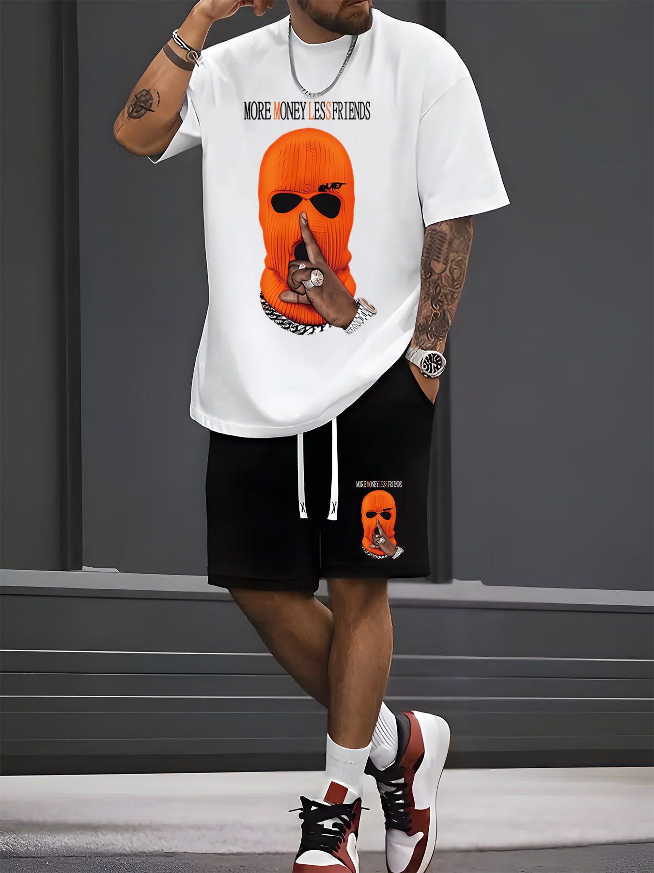 Street Fashion Summer 2026 - ชุดเซ็ตเสื้อยืดแขนสั้นกางเกงขาสั้นผู้ชายใหม่ประจำฤดูร้อนปี 2026 - แฟชั่นลำลองสไตล์สตรีท สวมใส่สบาย นุ่ม
