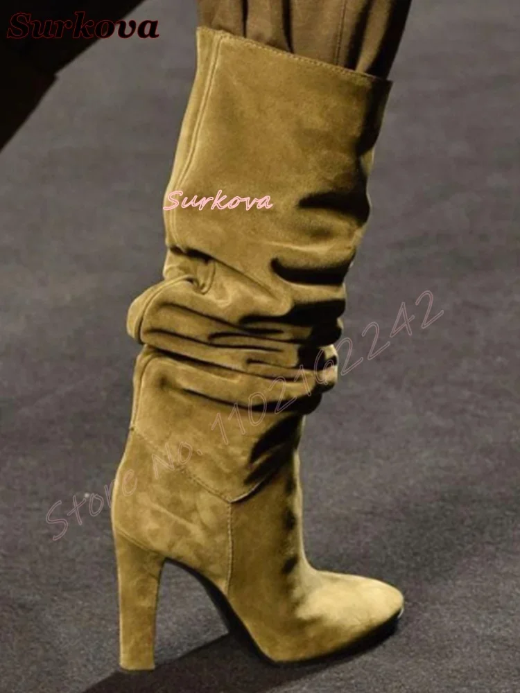 รองเท้าบูททรงเรโทรแบบสวม ปลายม - Street Fashion Winter บทวิจารณ์และราคา