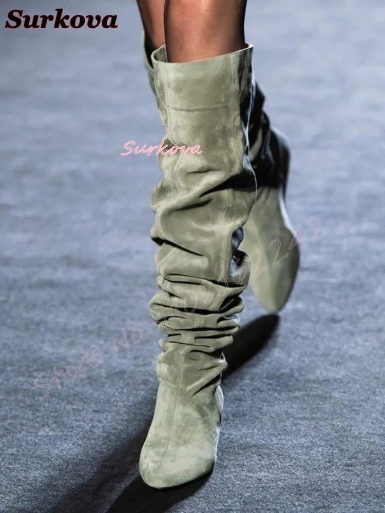 รองเท้าบูททรงเรโทรแบบสวม ปลายม - Street Fashion Winter บทวิจารณ์และราคา