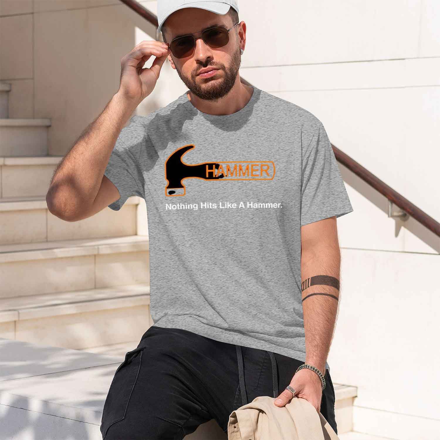 เสื้อยืด Hammer Bowling สีเทา  - Street Fashion Usa บทวิจารณ์และราคา
