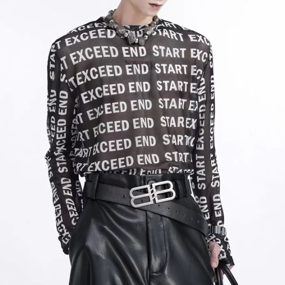 เสื้อเชิ้ตผ้าตาข่ายสำหรับผู้ชา - Street Fashion For Boy บทวิจารณ์และราคา
