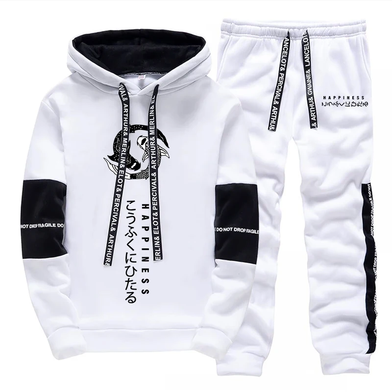ชุดวอร์มแฟชั่นผู้ชายลายพิมพ์ เ - Street Fashion Winter บทวิจารณ์และราคา