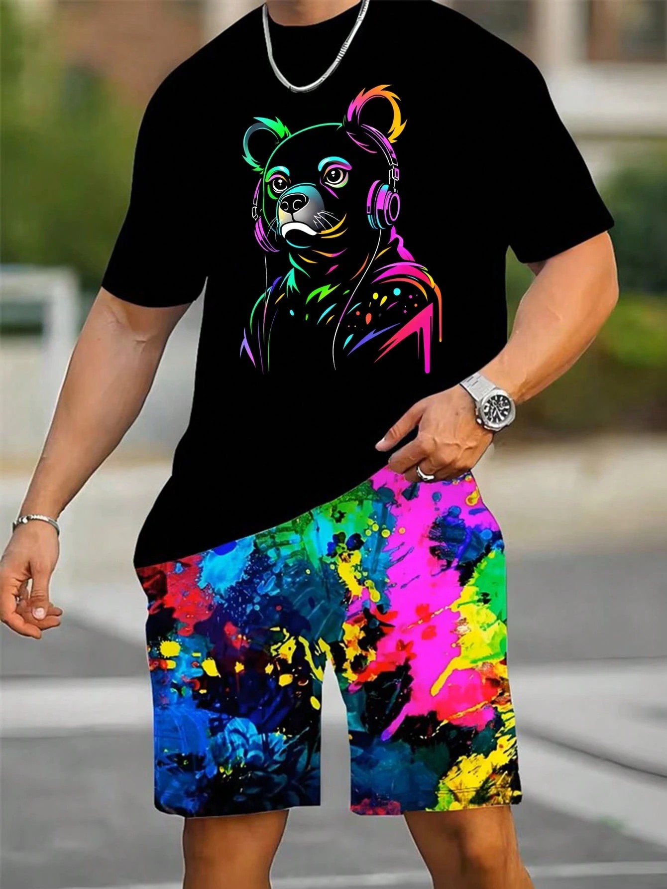 ชุดเซ็ตเสื้อยืดแขนสั้นและกางเก - Street Fashion Summer 2026 บทวิจารณ์และราคา